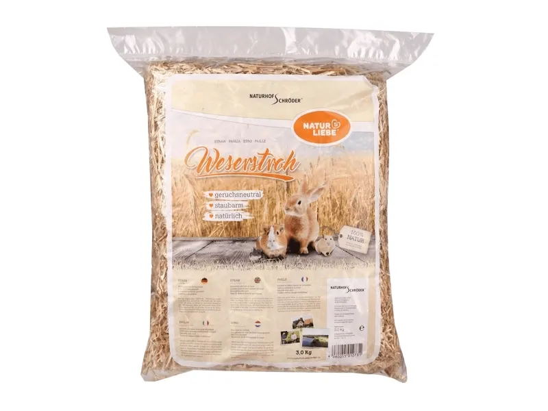 Naturhof Weser-halm fra den rene natur (3kg)