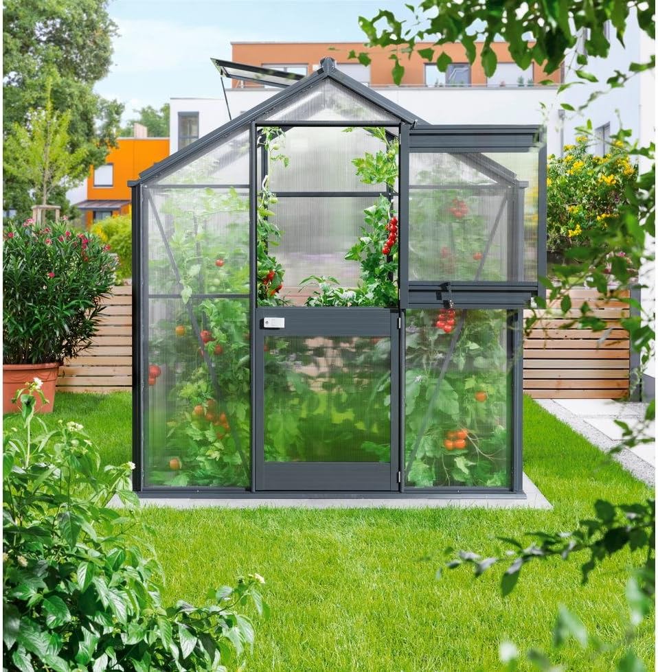 Beckmann Gewächshaus Modell U5 200 x 257 cm Anthrazit