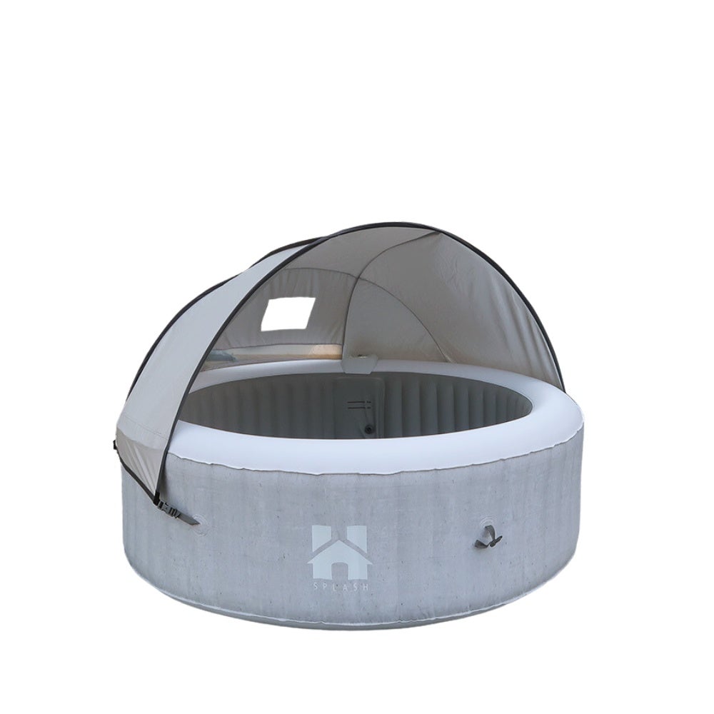 Home Deluxe - Buiten Whirlpool Zonneluifel AQUASUN - voor SPLASH en Drop - 125 x 185 x 140 cm, Kleur: Grijs