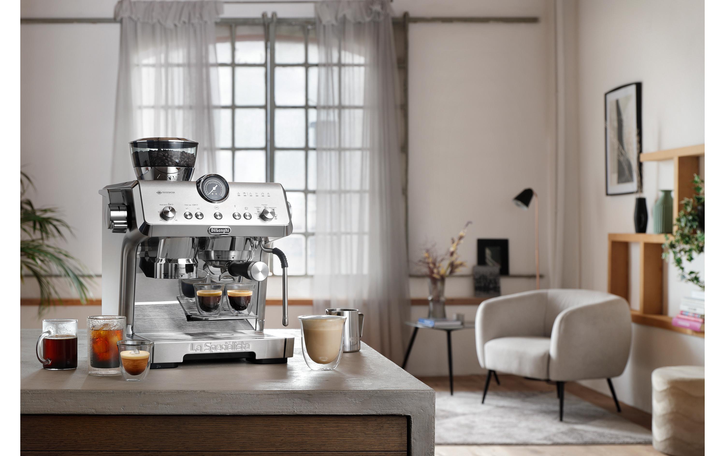 Siebträgermaschine La Specialista Opera Silber<br>Elegante Kaffeemaschine mit Siebträger