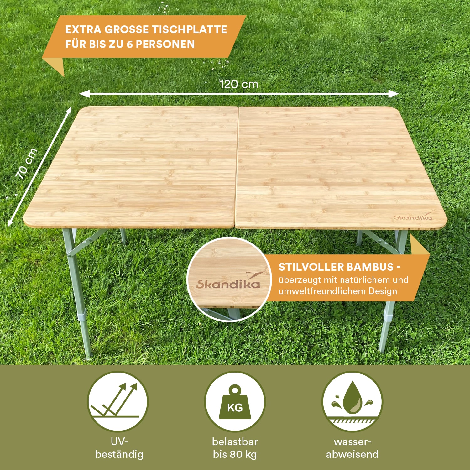 Skandika Bambus Tolja Tafel