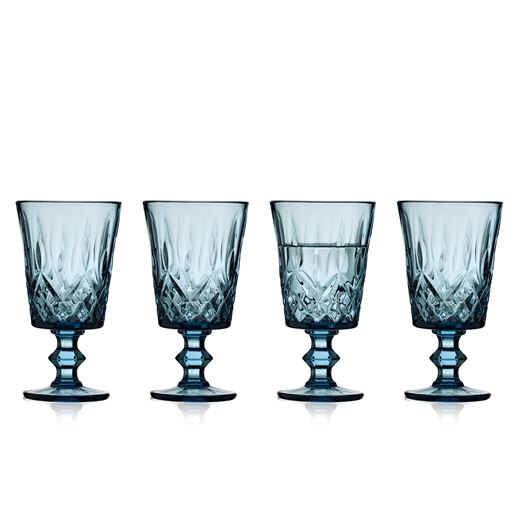 Lyngby Glas Sorrento 4-pak Vinglas, Grøn, 29 cl