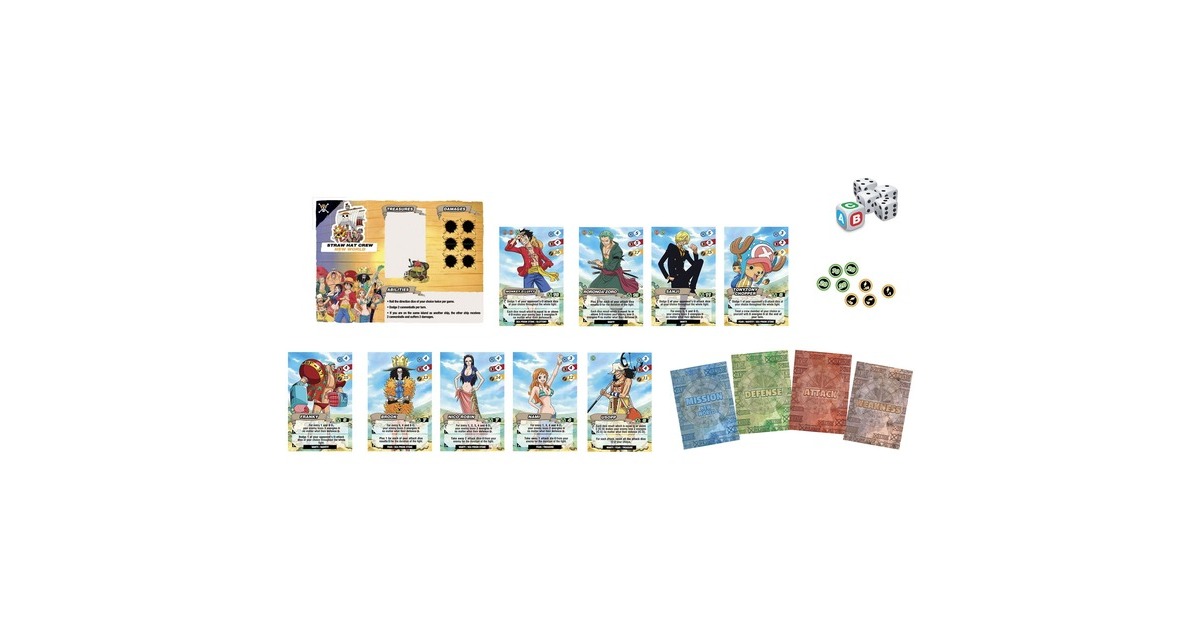 One Piece Board Game - Adventure Island Bordspel  (Engels, 2 - 6 spelers, 30 - 90 minuten, Vanaf 8 jaar)