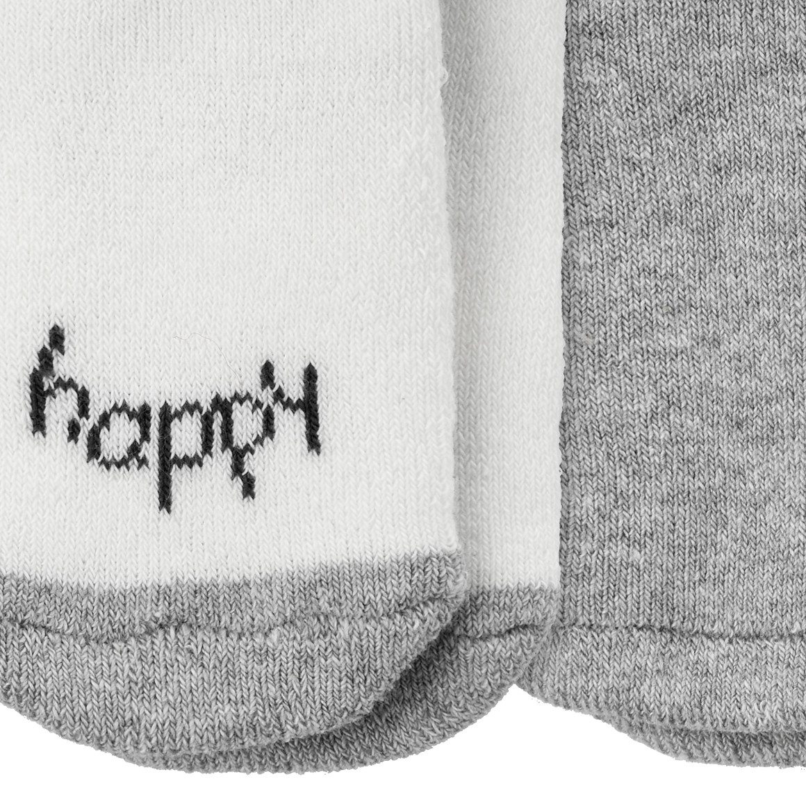 Topomini 2 Paar Newborn Socken im Set hellgrau / cremeweiss