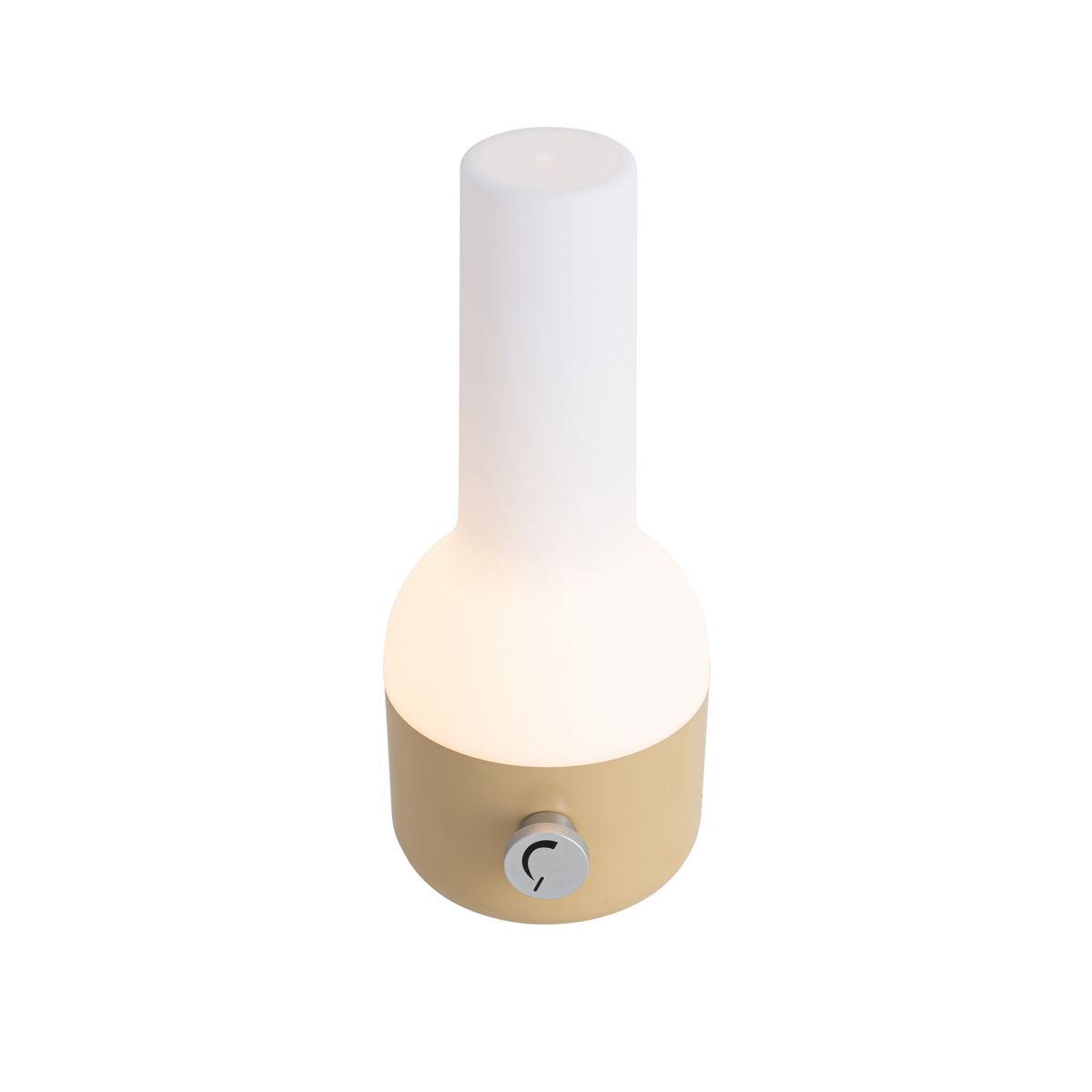 Buiten tafellamp goud met wit incl. LED oplaadbaar IP44 - Haard