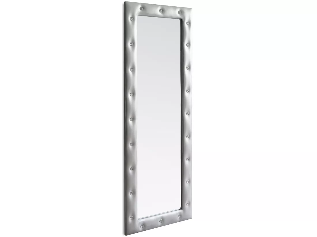 Naomi - Miroir avec cadre et paillettes - Argenté - 50x150cm