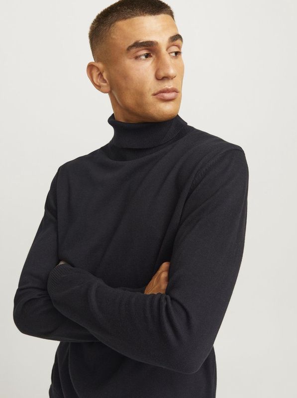 Basic Knit - Gebreide Trui - Zwart - 100% Biologisch Katoen