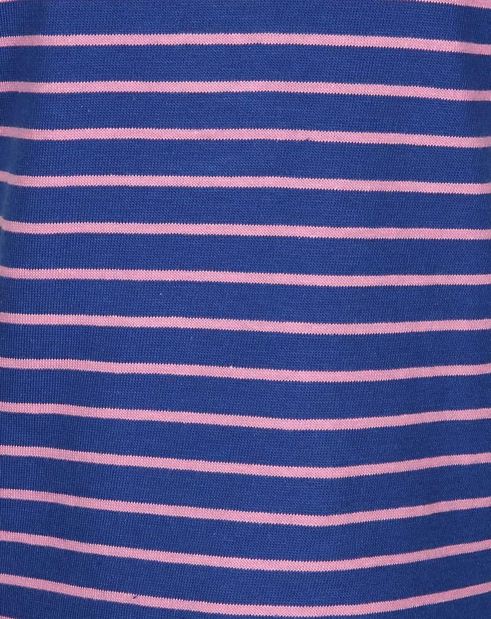 T-Shirt HAPPY gestreift in blau/pink
