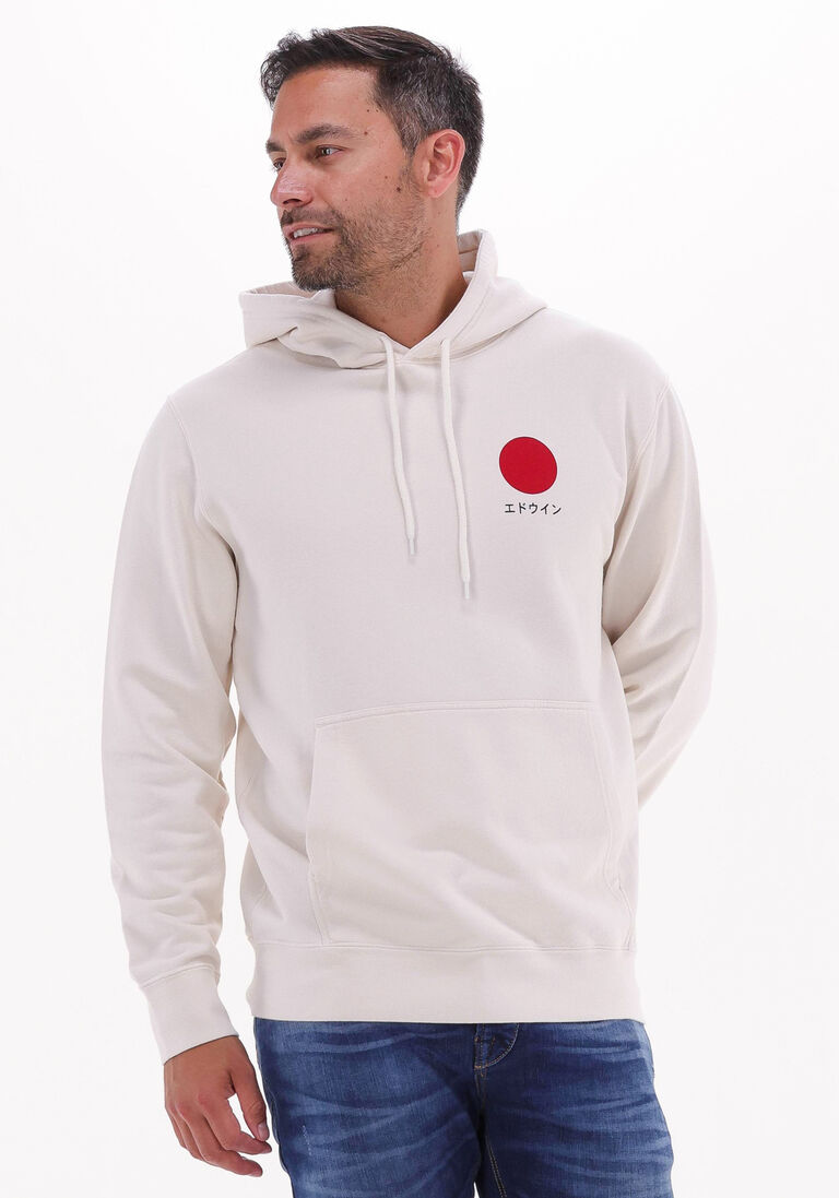EDWIN gebroken wit edwin sweater japanese sun hoodie sweat heavy felpa