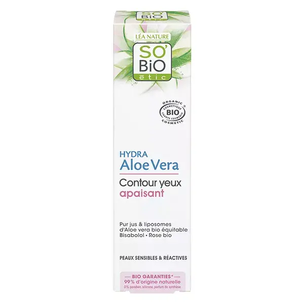 So'Bio Étic Hydra Aloe Vera Creme Calmante Orgânico para Contorno dos Olhos 15ml