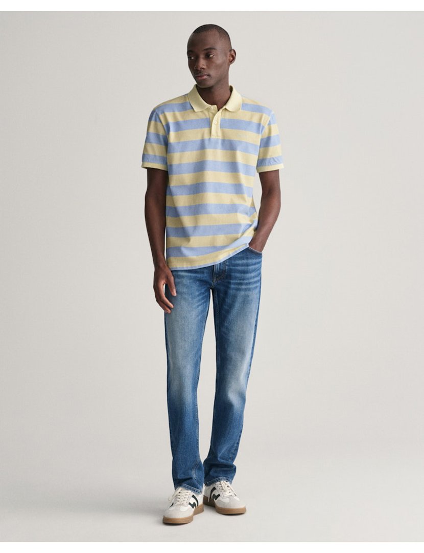 Striped Blue Polo