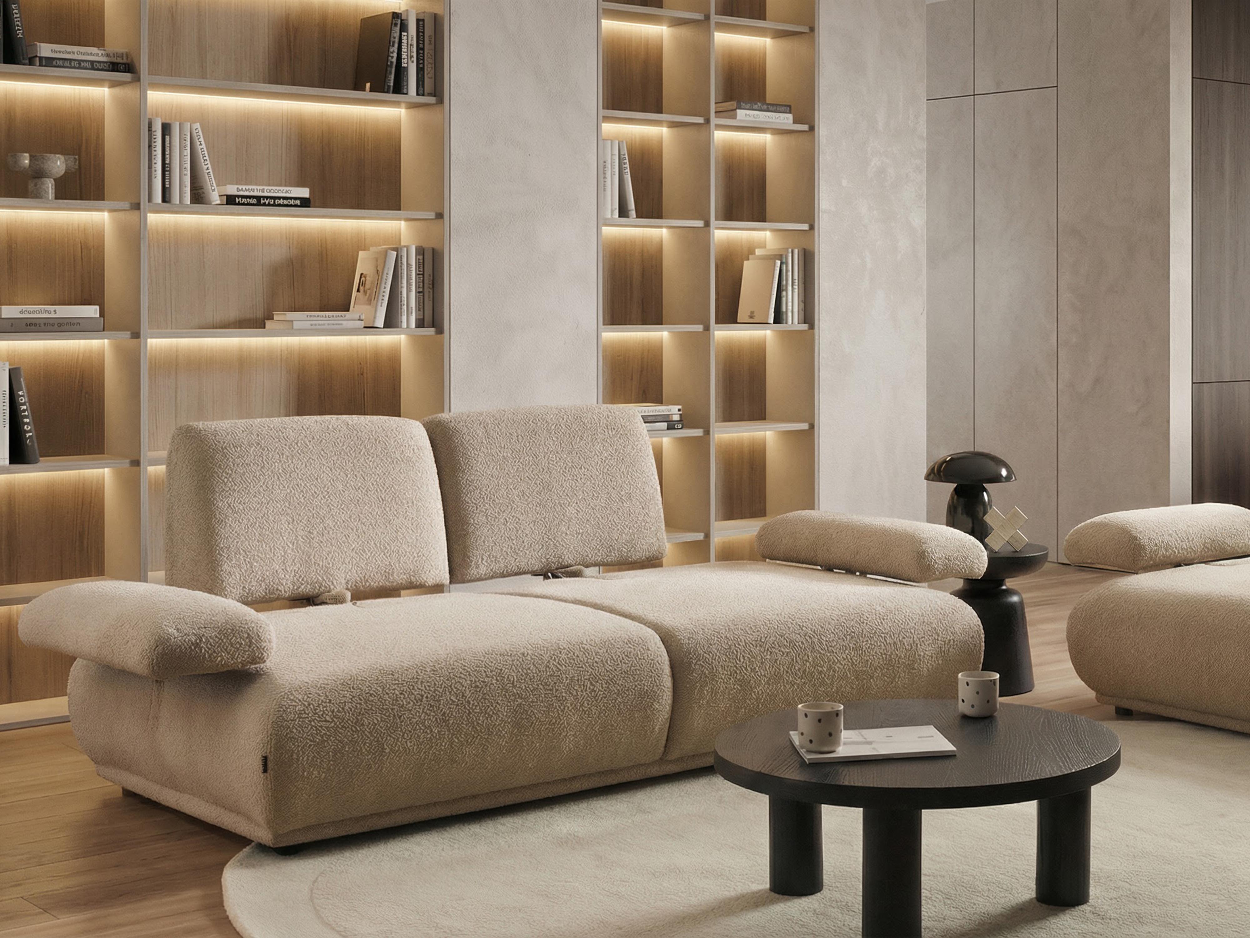 Bankenset 5-zits NACKA Bouclé Beige