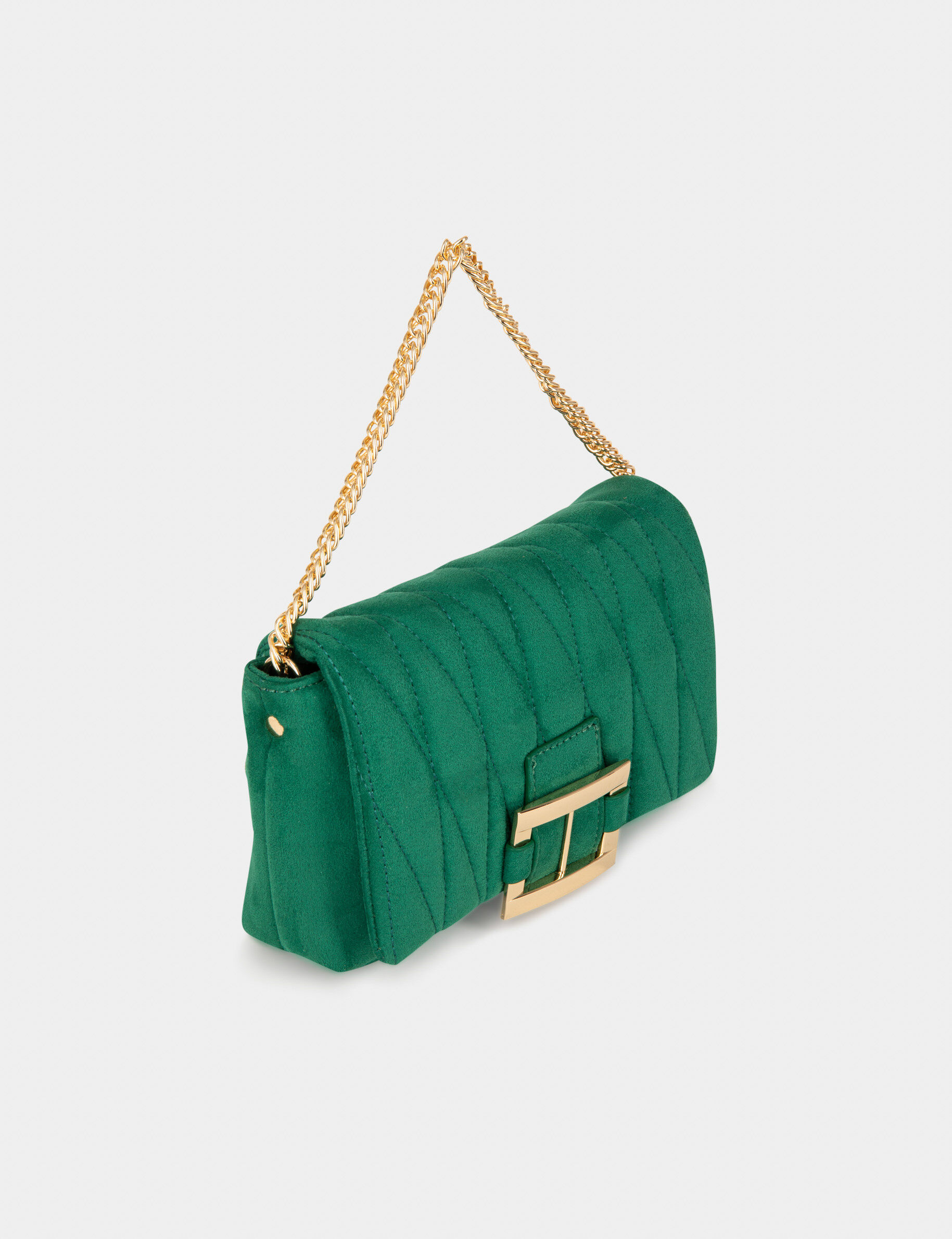 Sac matelassé avec boucle vert femme - vert