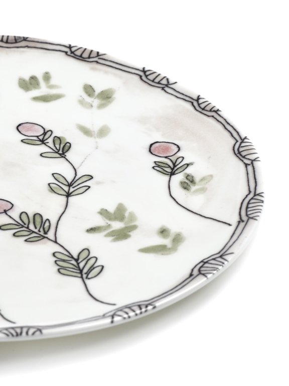 Serax Midnight Flowers by Marni Mirtillo Nude ontbijtbord Ø20