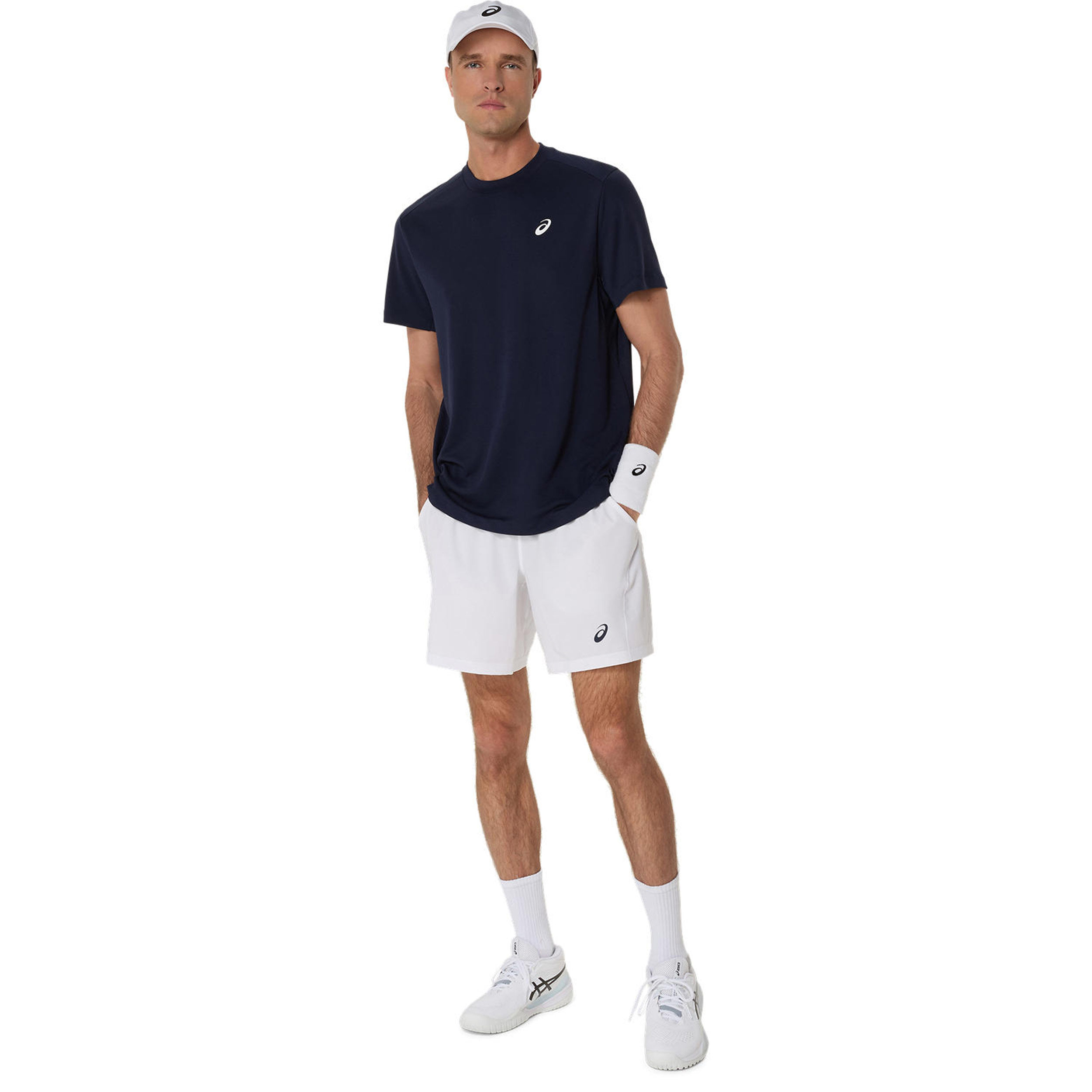 ASICS Court T-shirt Hommes - Bleu Foncé