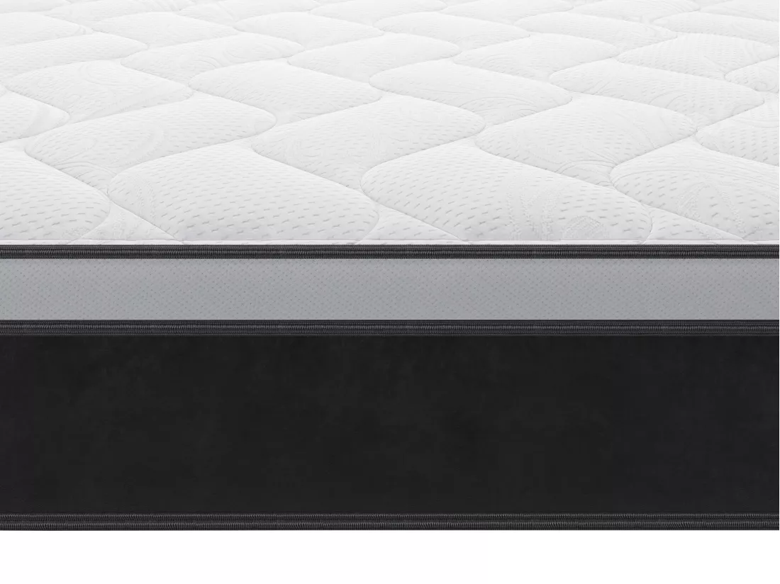 Ensemble 160 x 200 cm sommier coffre naturel clair + matelas hybride ressorts ensachés et mémoire de forme ép.25cm - ASTRIA Art Collection de YSMÉE
