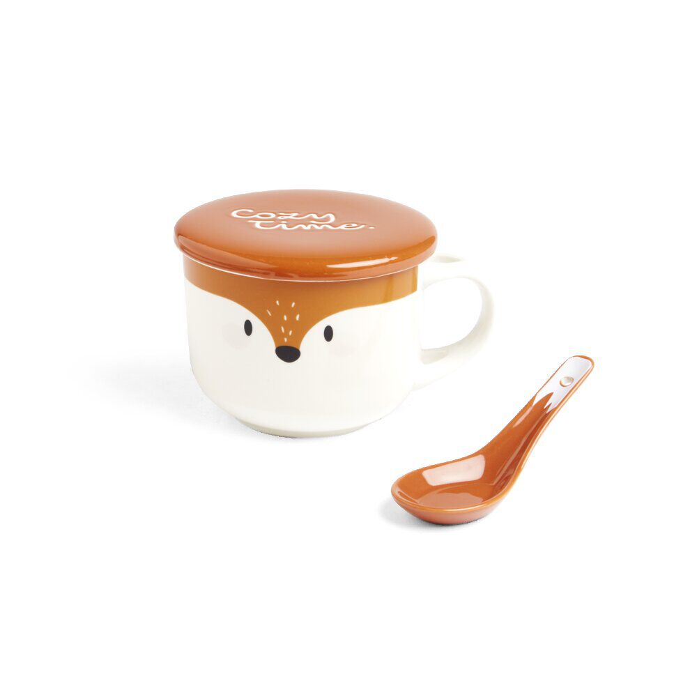 Bol jumbo 62cl avec cuillère et couvercle renard