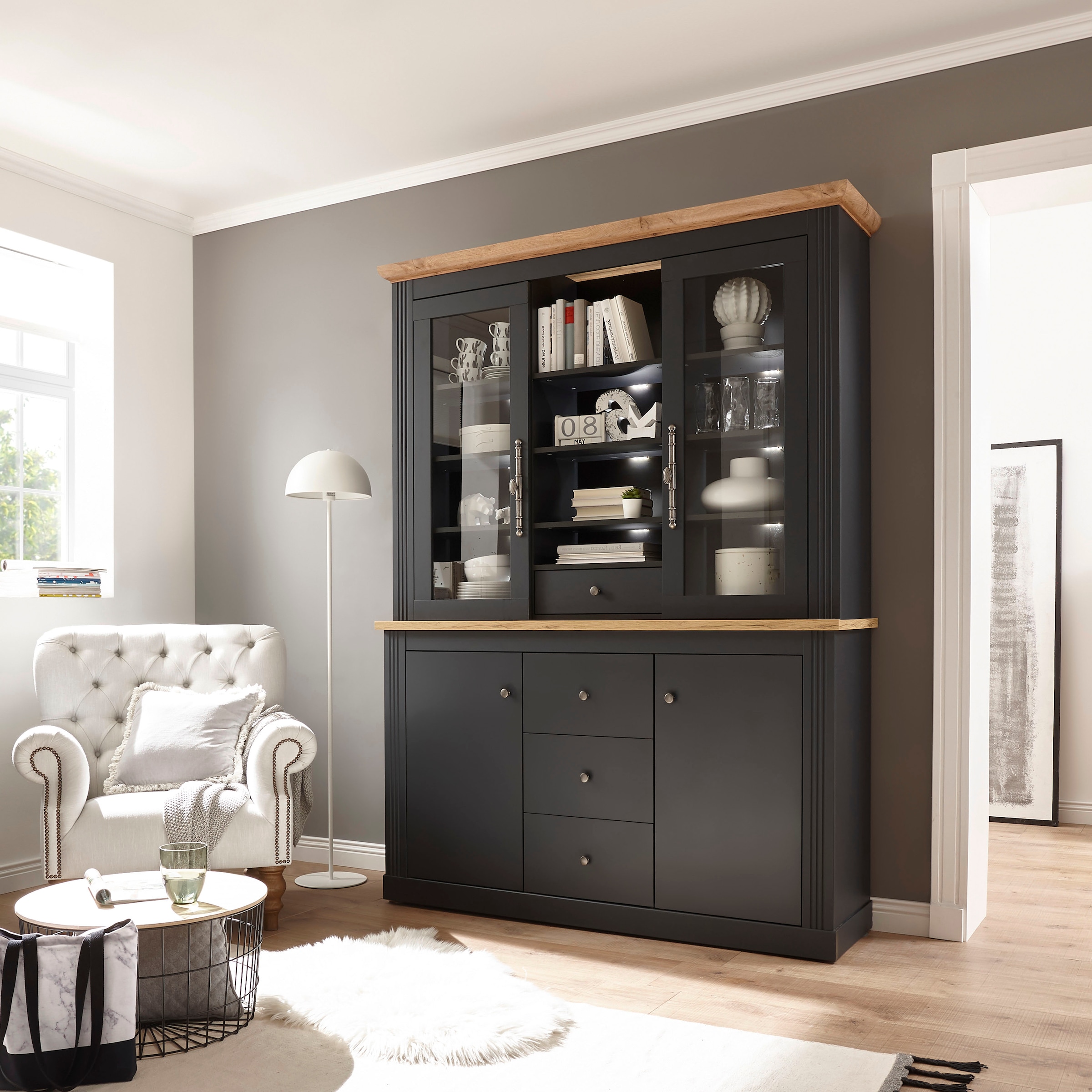 Home affaire Buffet »WESTMINSTER TOPSELLER!« Höhe ca. 205cm,  im angesagten Landhaus-Look