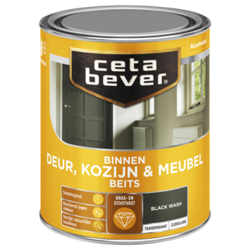 CetaBever Deur, Kozijn & Meubelbeits zijdeglans transparant black wash 750 ml