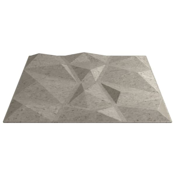 vidaXL Veggpaneler 24 stk betonggrå 50x50 cm XPS 6 m² diamant