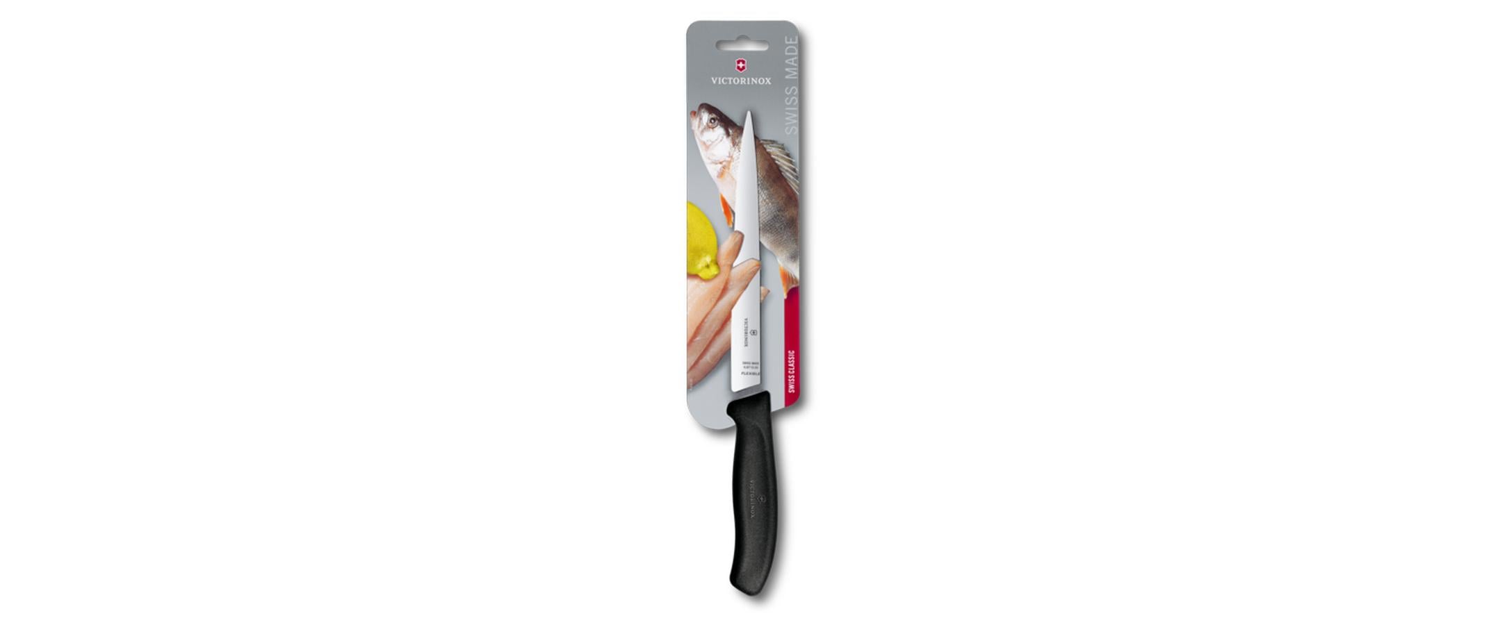 Filetiermesser Swiss Classic SchwarzFiletiermesser mit flexibler Klinge