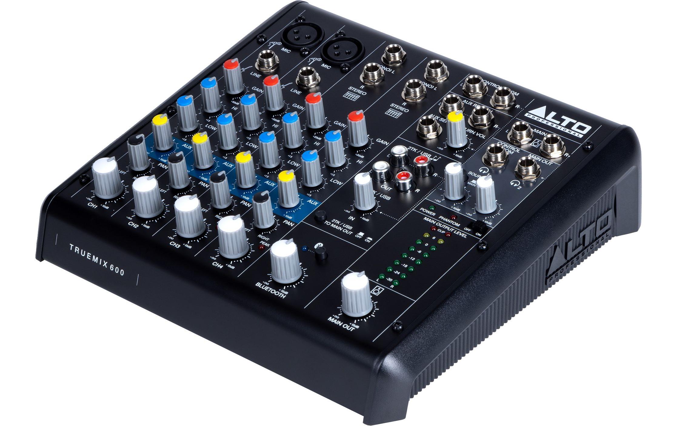 Mischpult Professional TrueMix 600<br>Analoger 6-Kanalmixermit USB und Bluetooth