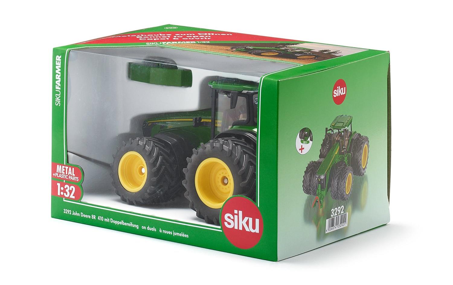 Traktor John Deere 8R 410, Doppelbereifung 1:32Siku Farmer Traktor mit vielen originalgetreuen Details