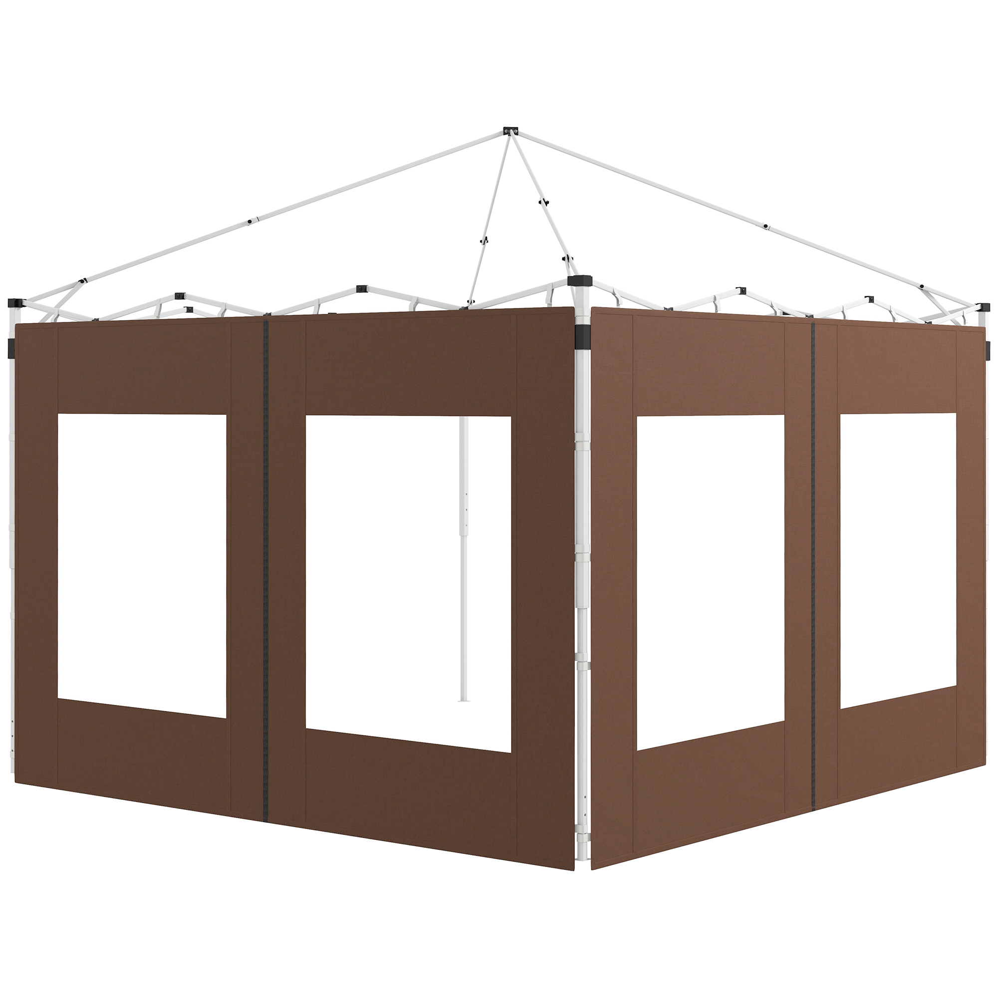 Paredes da tenda Outsunny castanhas