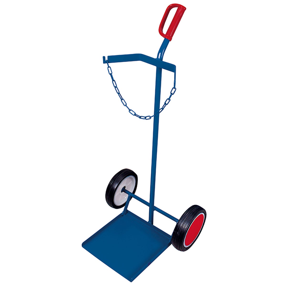 VARIOfit stalen cilinderwagen, 100 kg laadvermogen voor 33 kg propaangascilinder, massief rubberen banden