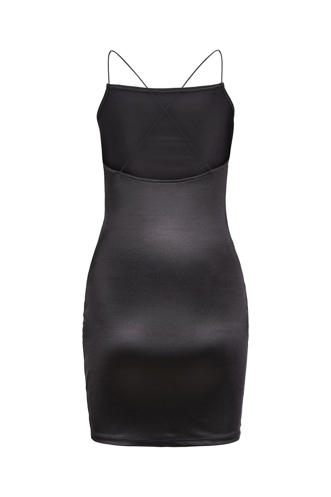 Vestido curto de alças finas