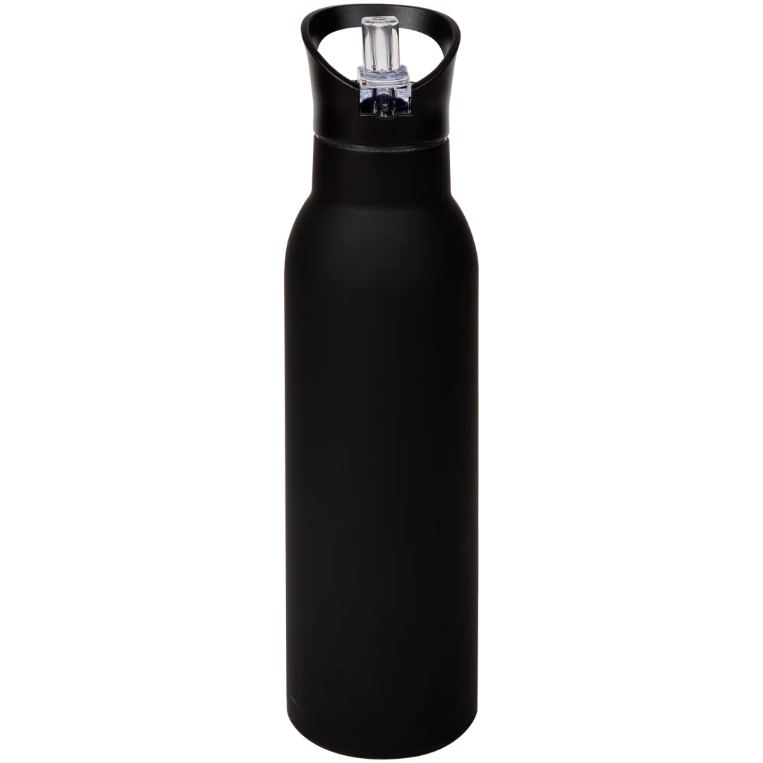 RVS drinkfles met rietje 500 ml | diverse kleuren
