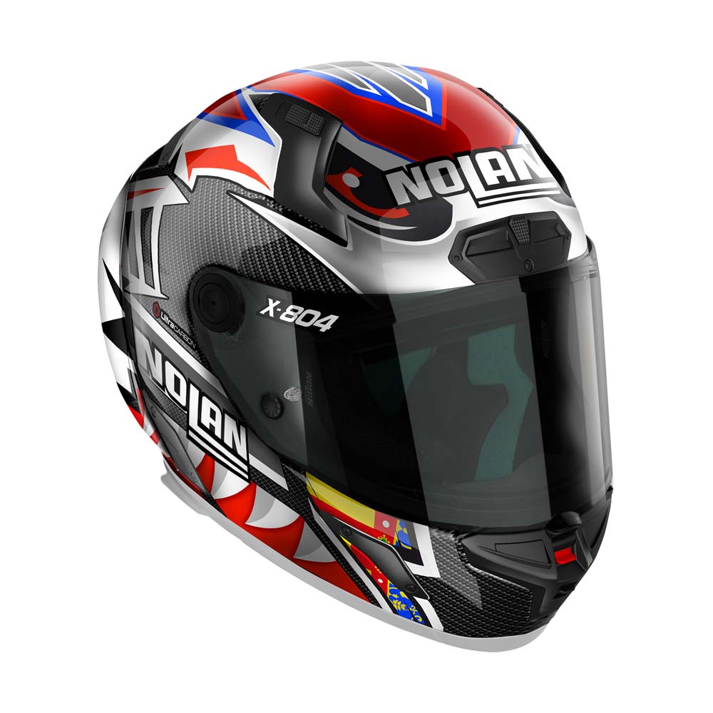 Nolan - Casque X-804 RS Ultra Carbon Replica I. Lecuona Carbone / Rouge / Argent