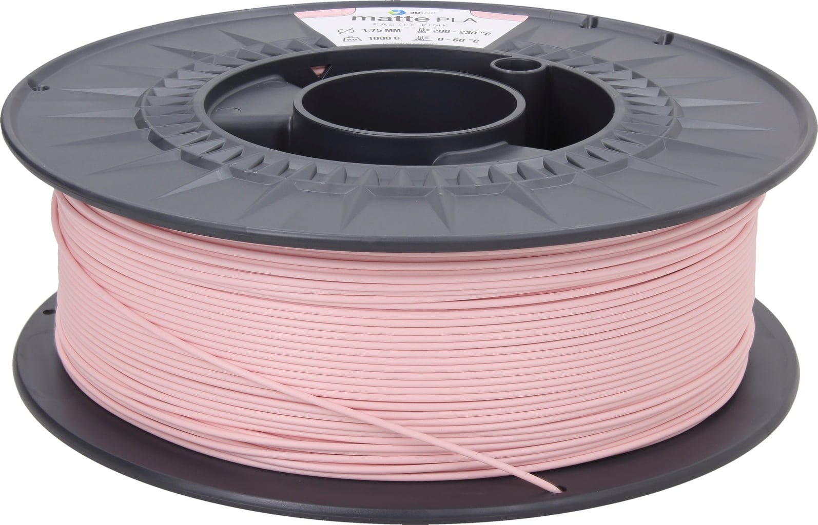 3DJAKE  mattePLA Pastellpink, 1,75 mm / 2300 g    Leicht zu druckendes PLA mit mattem Finish in Pastellpink