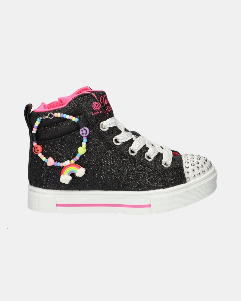 Skechers S-Lights Twinkle Charms Bestie Hoge sneakers  - zwart
