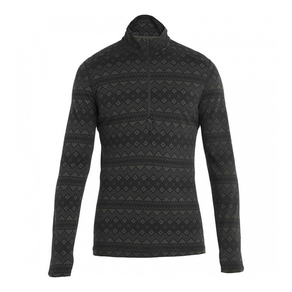 Icebreaker 200 OASIS FIRST SNOW - Sous-couche Homme black/loden/aop