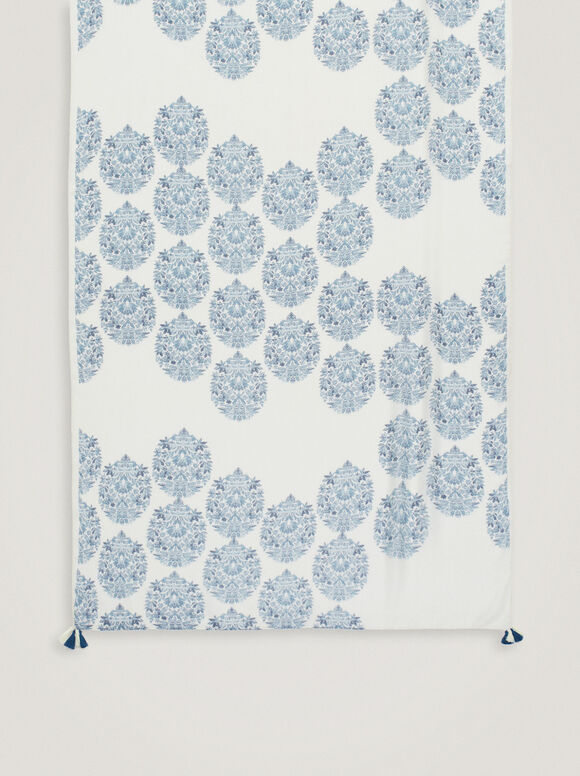 Lenço estampado - Azul
