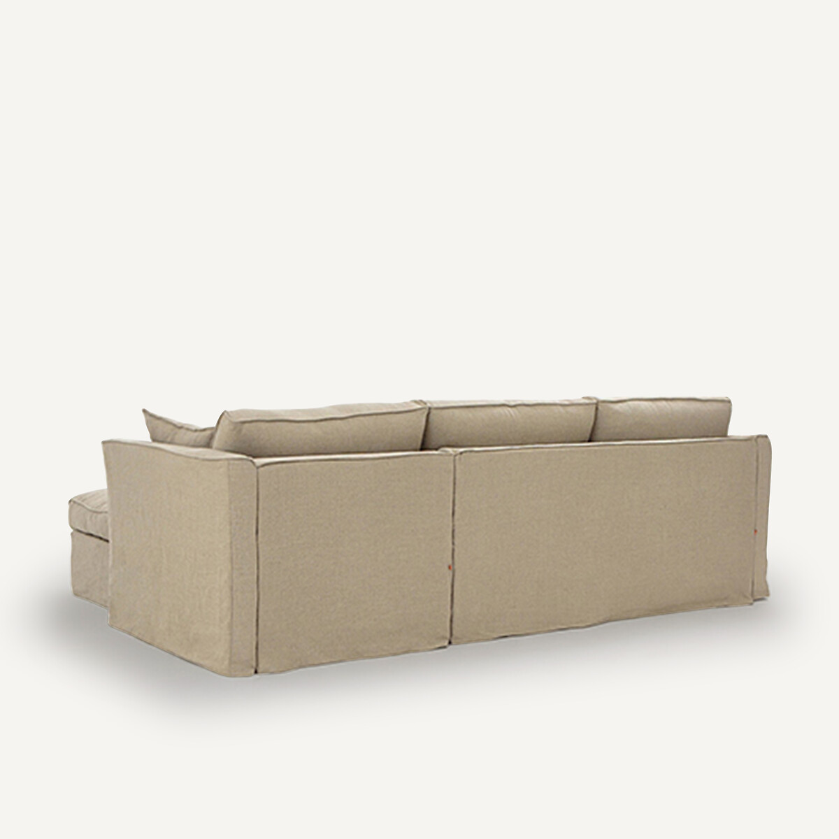 AM.PM<br>Sofá de canto conversível. Linho resistente com lavagem stonewashed, Camille