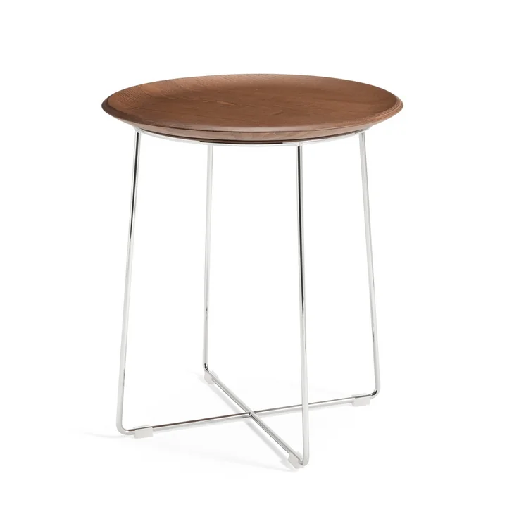 Kartell - Al Wood Coffeetable, verchromt / Buche dunkel
