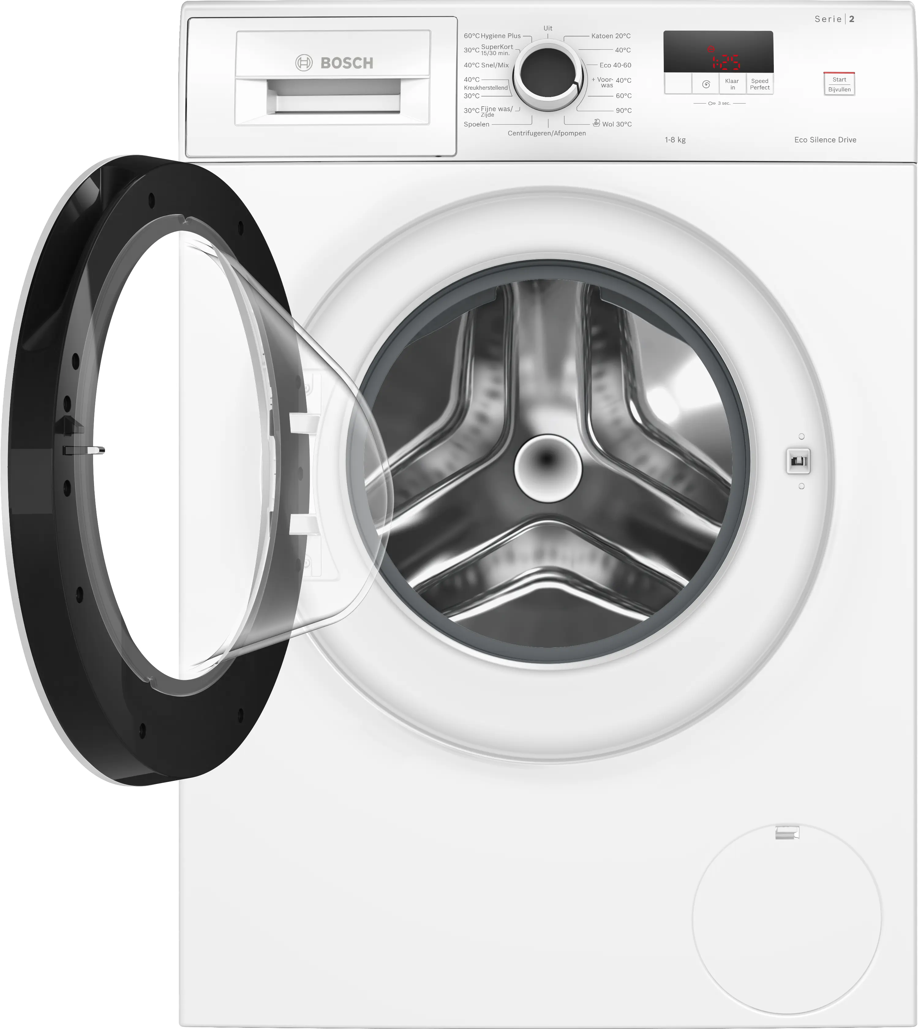 Serie 2 Wasmachine, voorlader 8 kg max. 1400 rpm