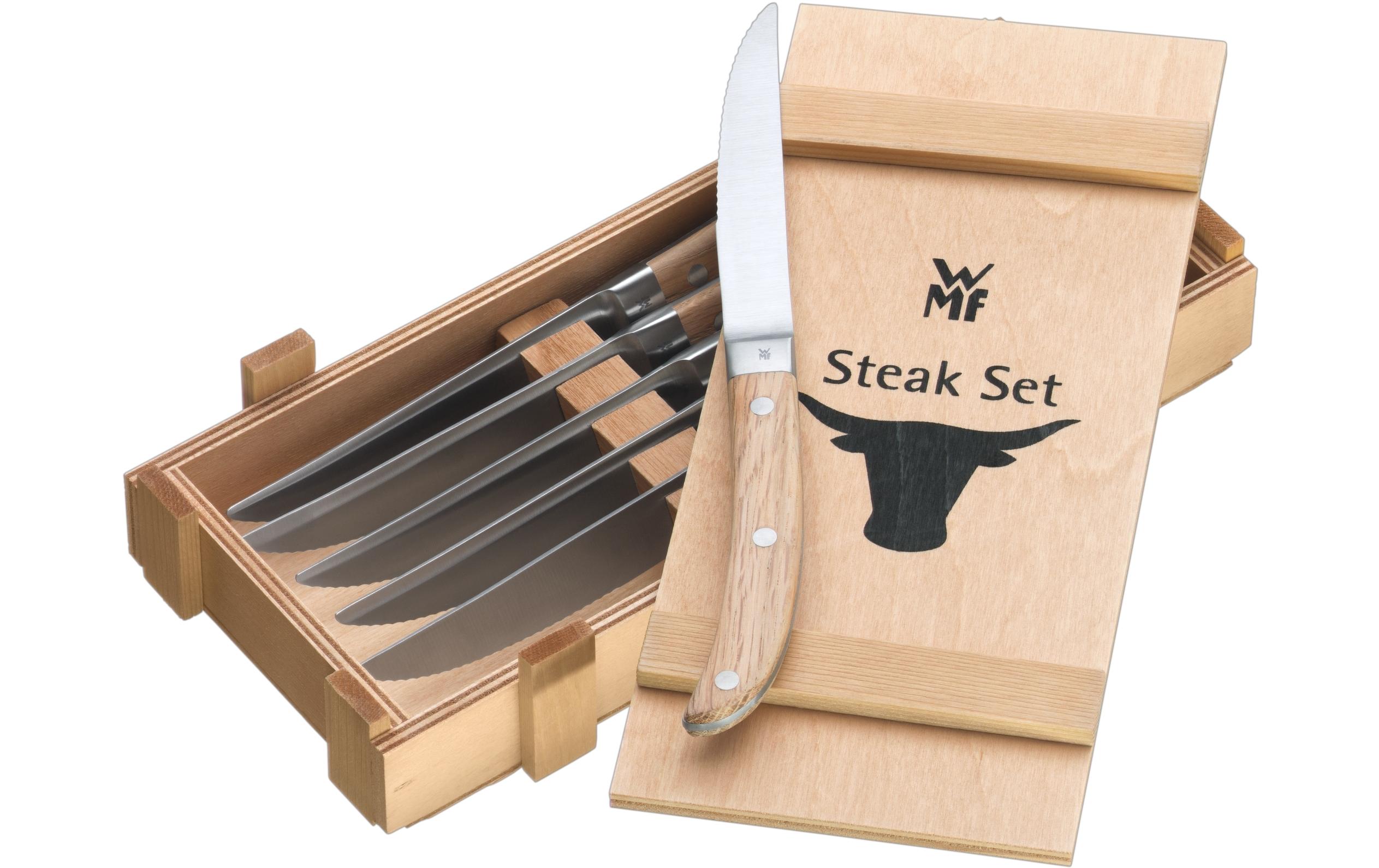 Steakmesser Ranch 6 Stück, EichenholzSteakmesser Set