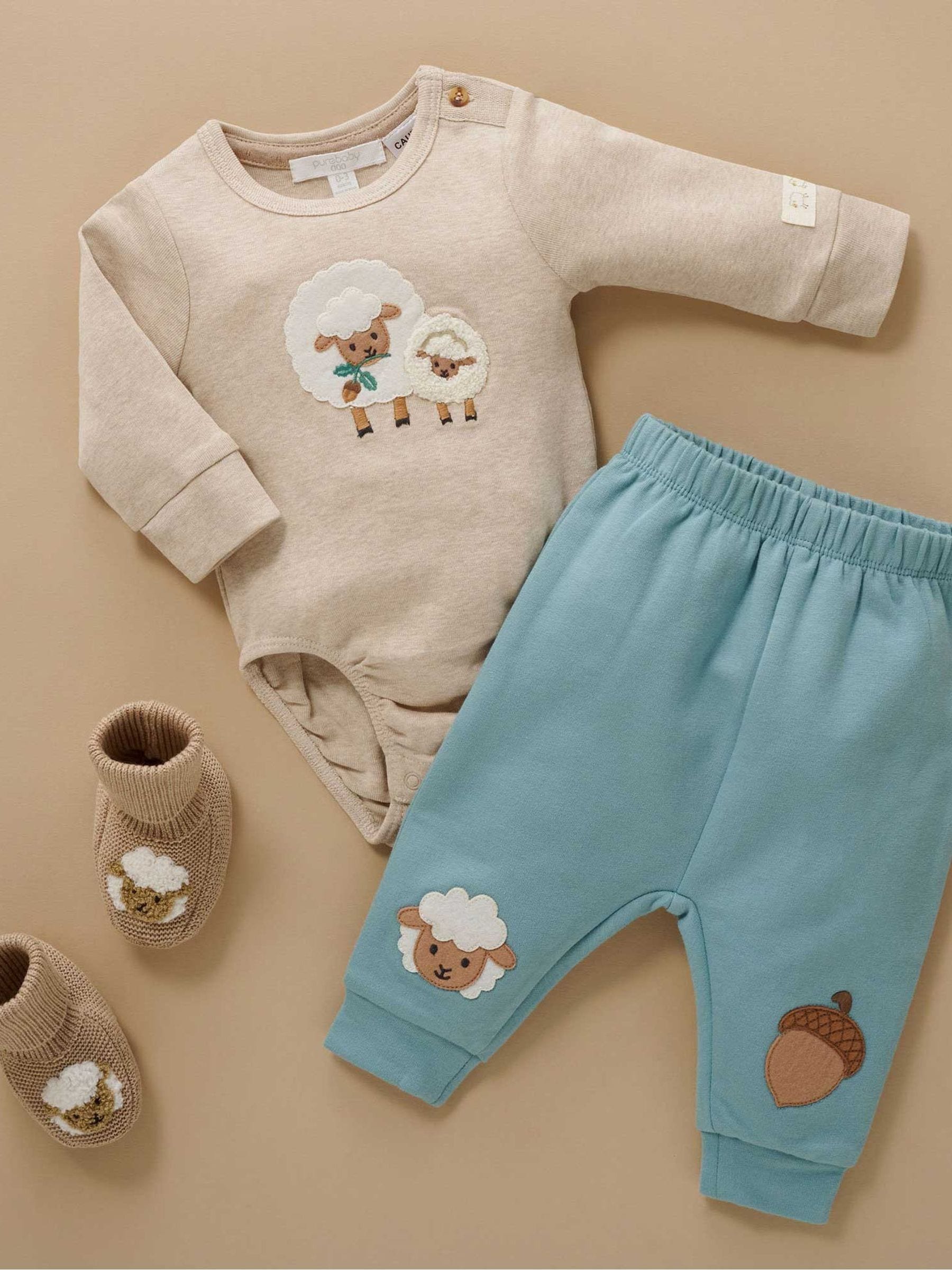 Natuurlijk - Purebaby Appliqué Bodysuit