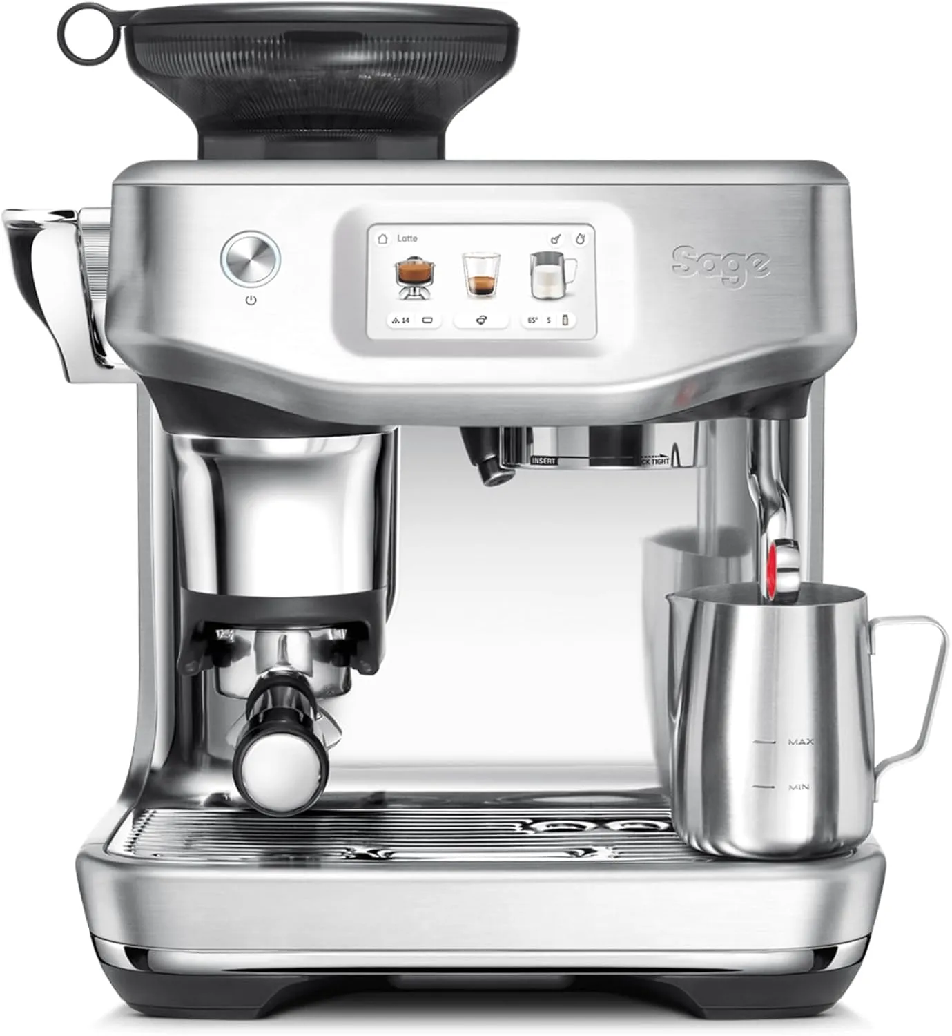 Sage - The Barista Touch Impress - Kaffeevollautomat mit automatischem Milchaufschäumer - Gebürsteter Edelstahl