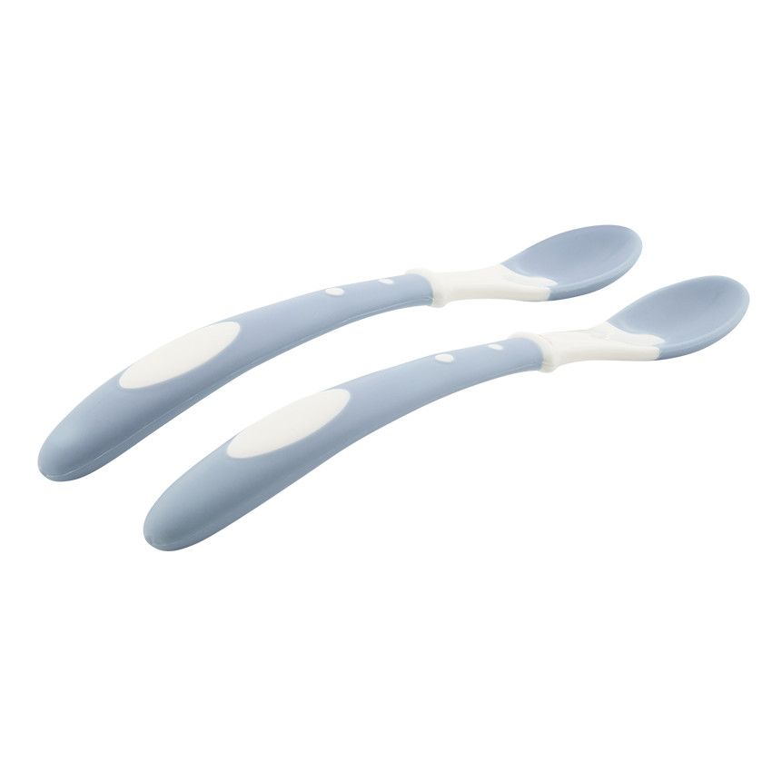 Lot de 2 cuillères thermosensibles Yummix bleu - Ecru