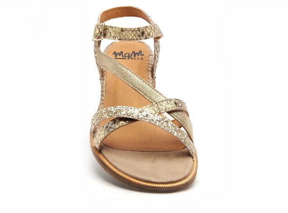 Mamzelle nu pieds plats femme  or