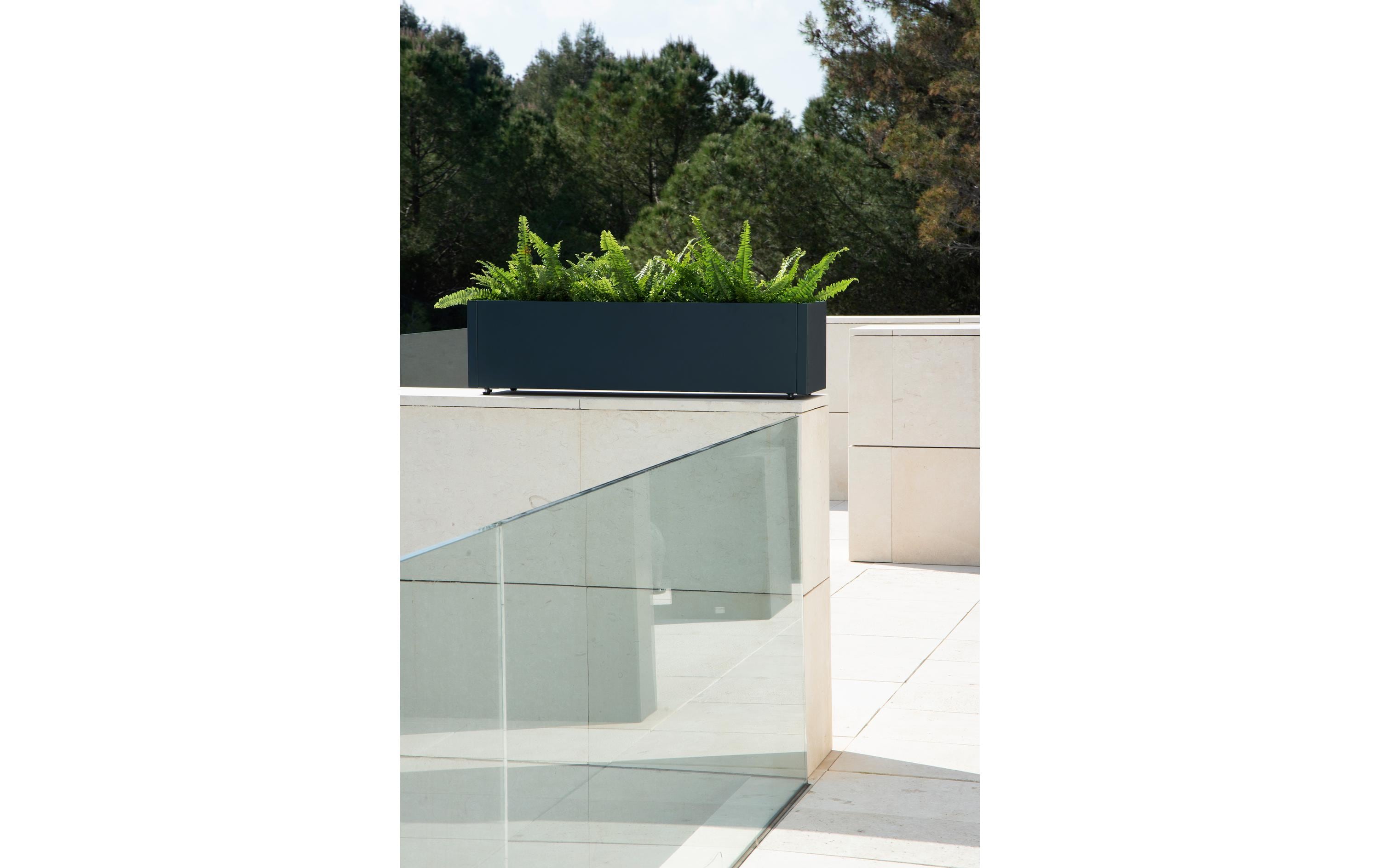 Pflanzentopf Metal Planter Balcony, AnthrazitBlumentopf
