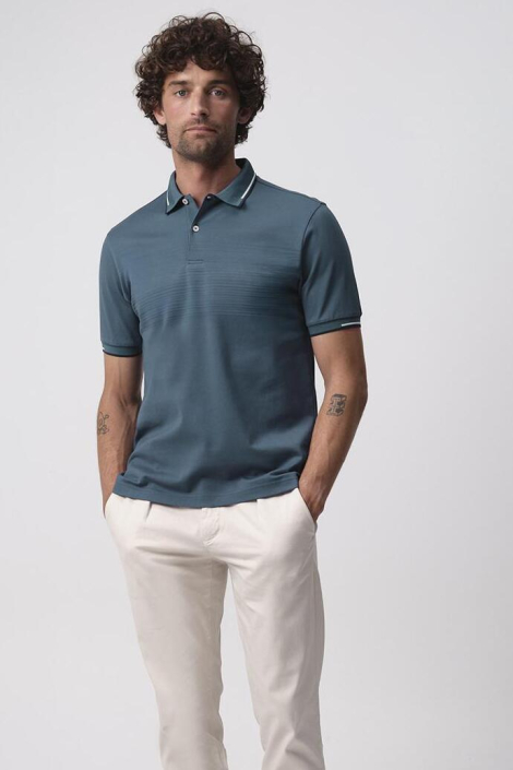 Campbell blauwe heren polo