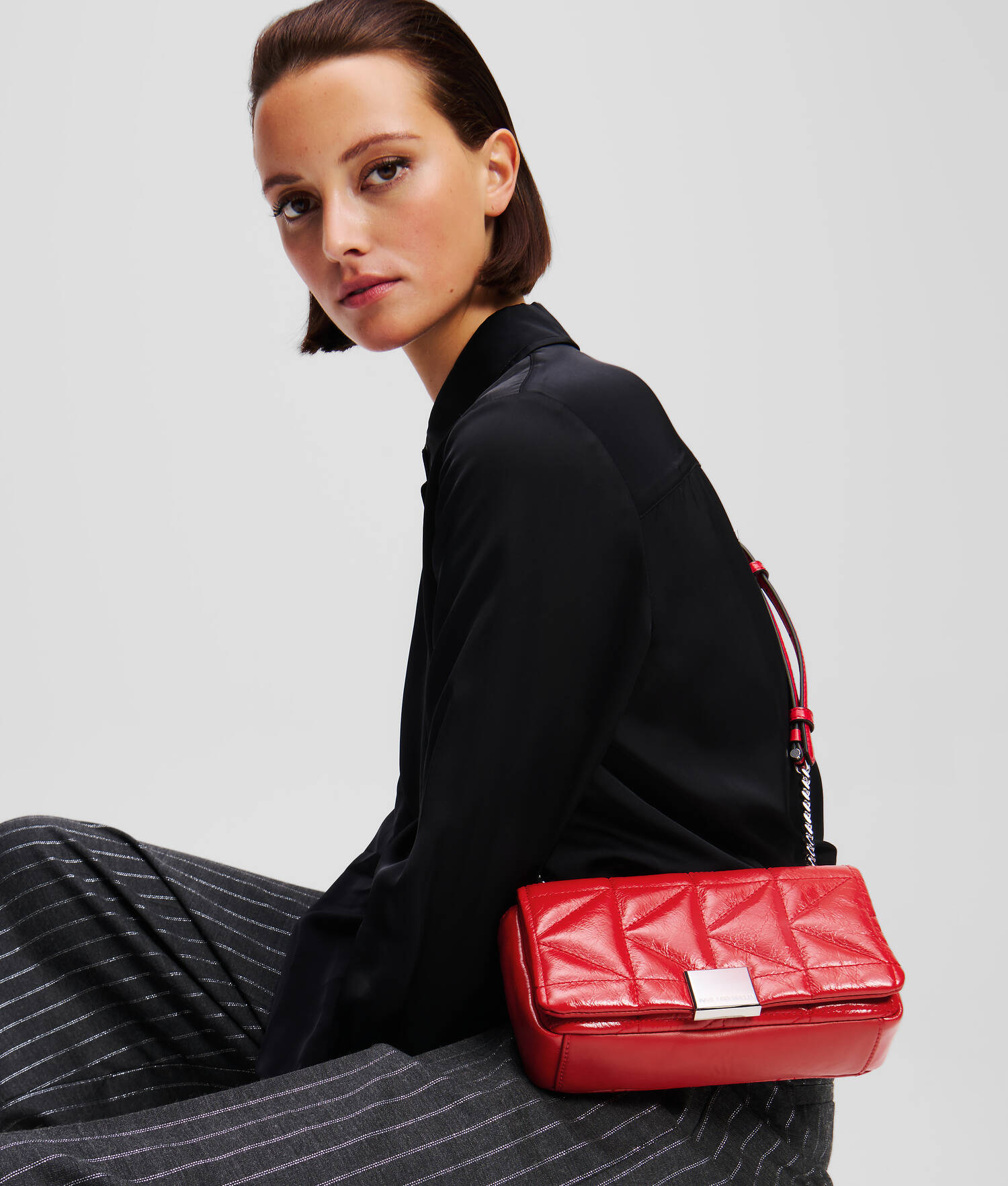 PETIT SAC BANDOULIÈRE BRILLANT K/KUILT - Rouge Klassic