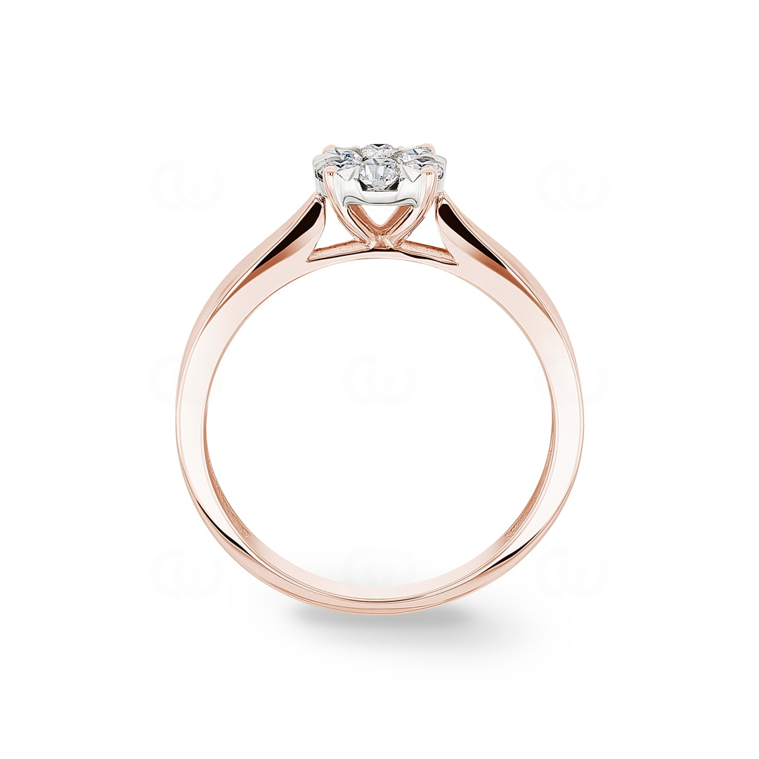 Verlobungsring 750/18 K Roségold mit Diamanten 0.33 ct H/si by CHRISTIAN