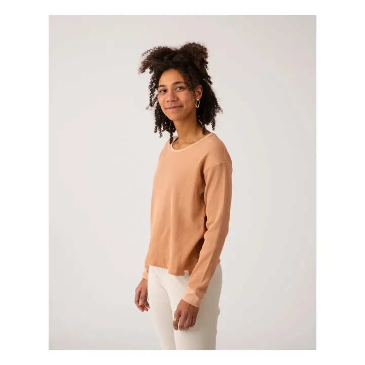 Matona T-Shirt Côtelé Coton Bio - Collection Femme  | Terracotta