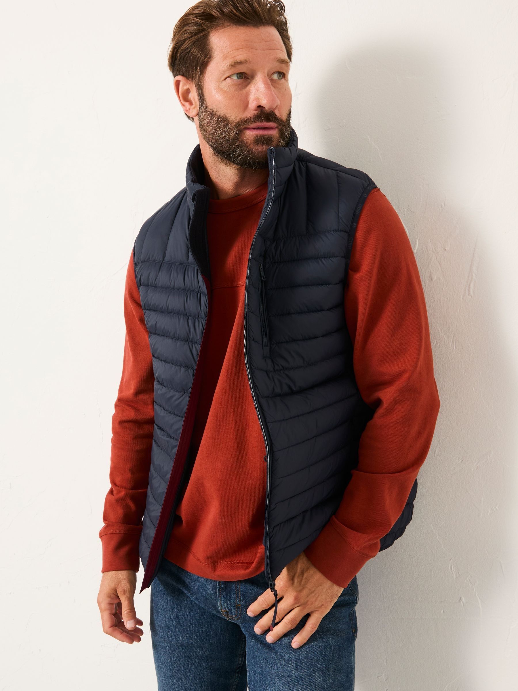 Marineblauw - FatFace Padded Gilet